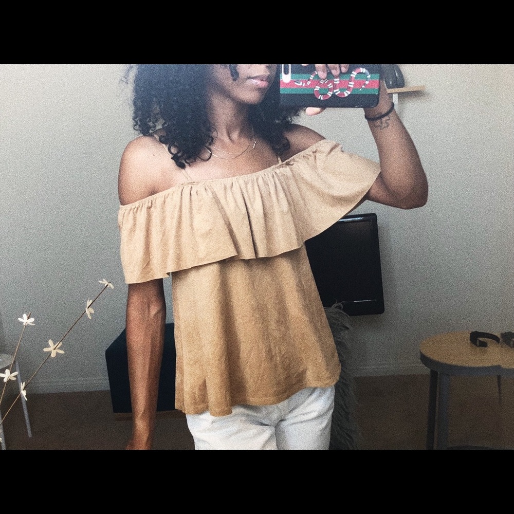 Faux Suede Top